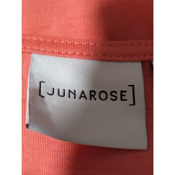 JunaRose Coral T-shirt Dolman Sleeve Tie-waist Knee-length Dress Sz L - Picture 5 of 8